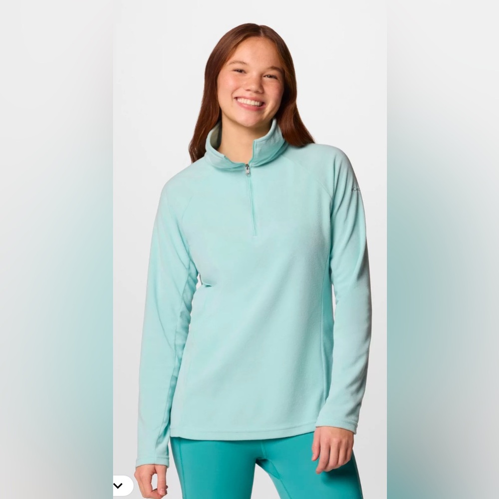 Columbia Lightweight Quarter Zip Teal Jacket